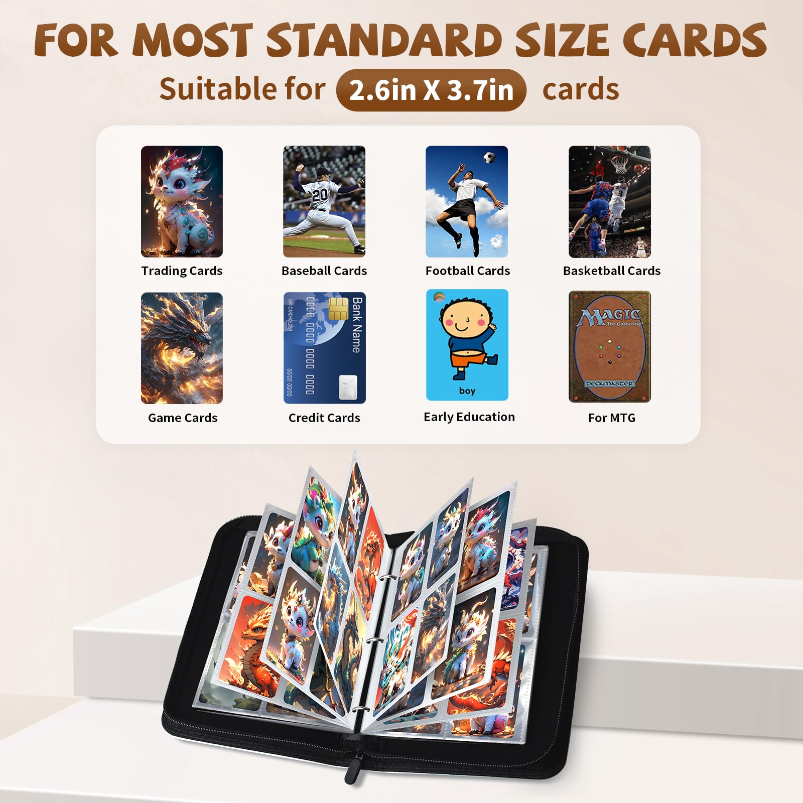 X TRADING CARDS HOLDER 1999・Xトレーディングカード Tenmorn Card Binder for Pokemon Cards 4-pocket 400 Pockets.Trading